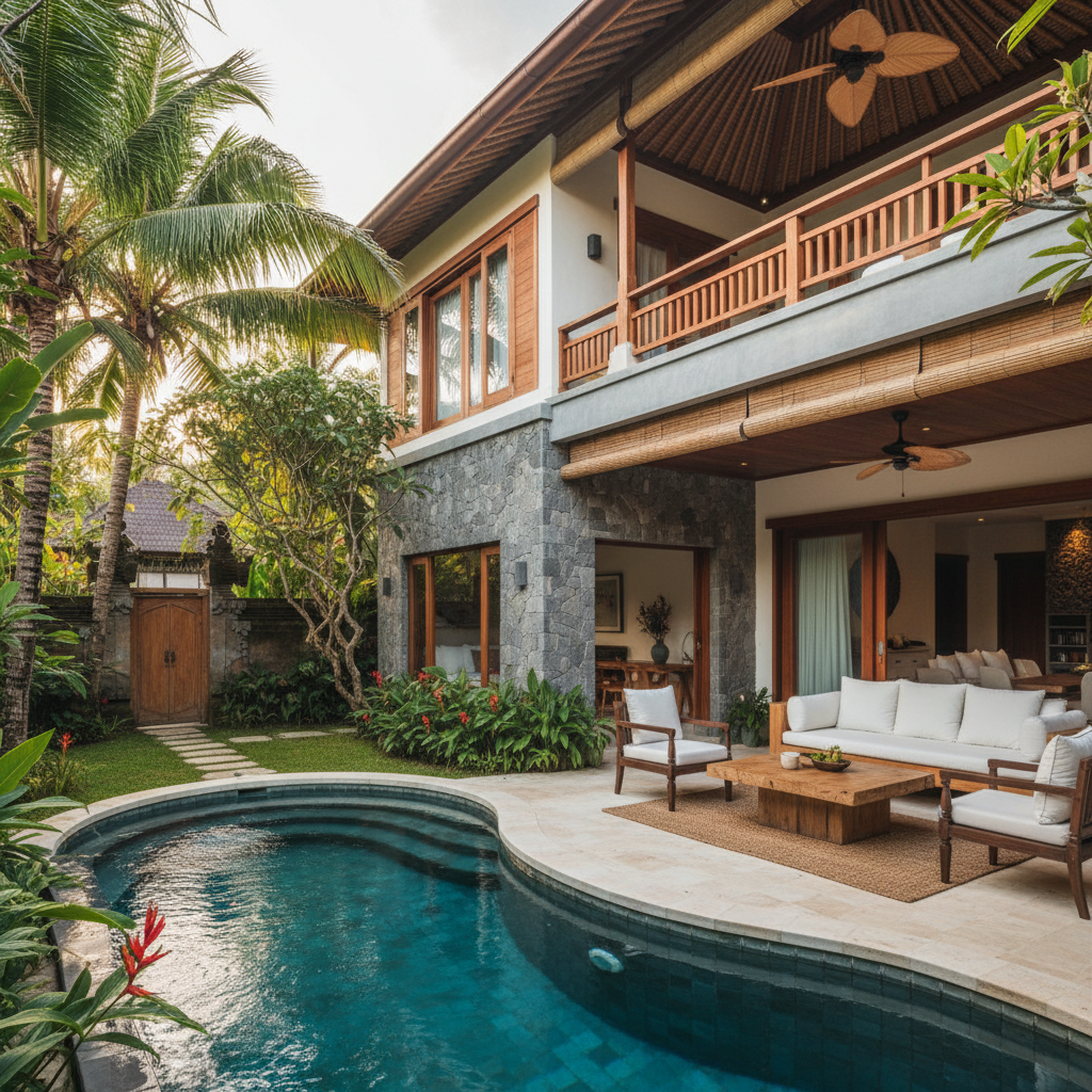 Stylish 3BR Villa with Pool in Pererenan